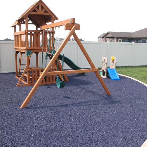 Rubber flooring for playgrounds